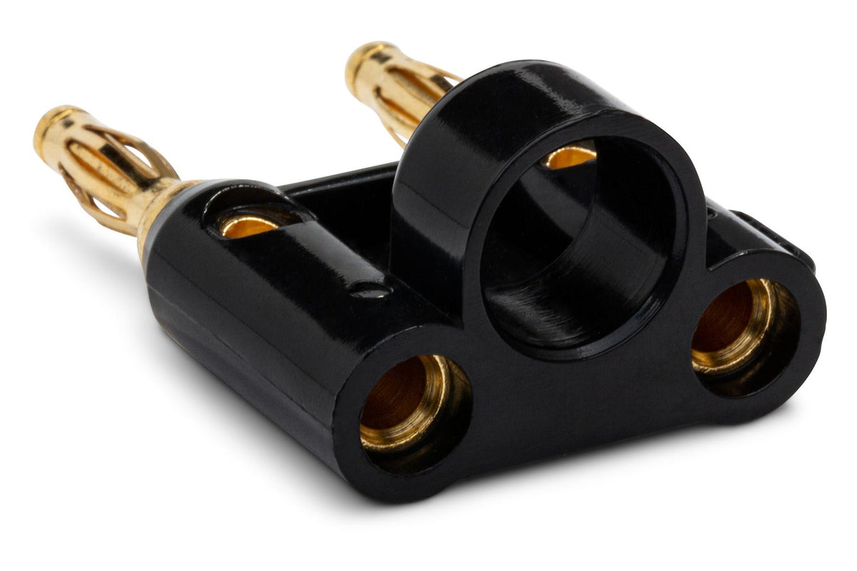 HOSA - Connector, Dual Banana, Black