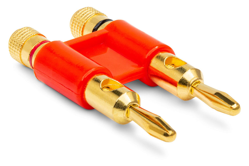 HOSA - Connector, Dual Banana, Red