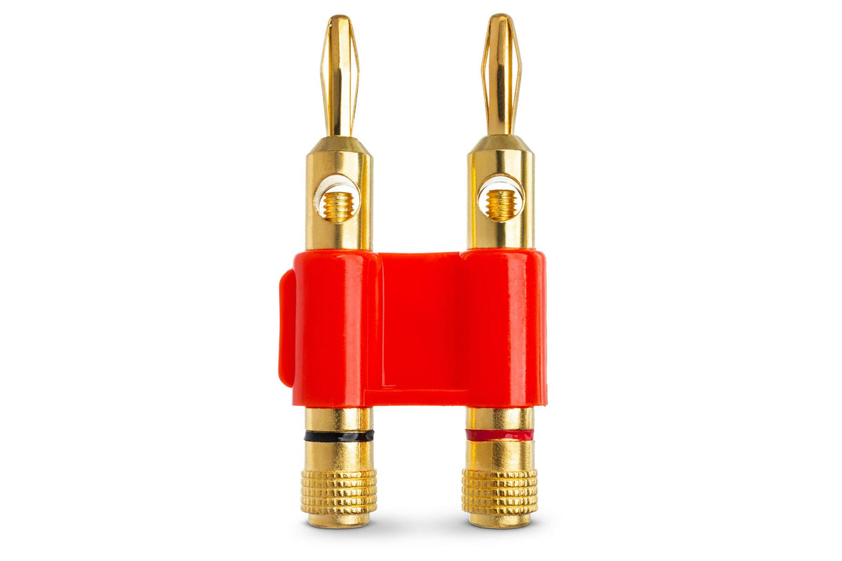 HOSA - Connector, Dual Banana, Red