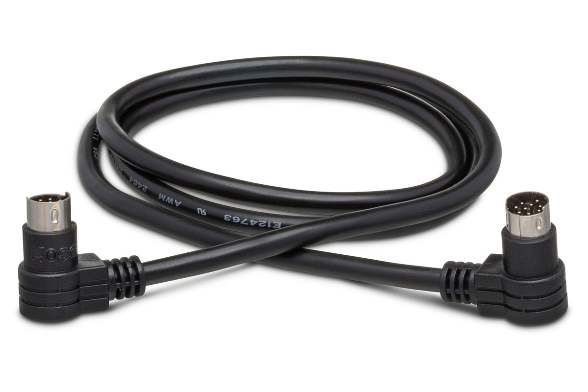HOSA - CD Controller Cable, Right-angle 8-pin Mini-DIN to Same, 3 ft