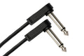 HOSA - Flat Guitar Patch Cable, Molded Low-profile Right-angle to Same, 18 in