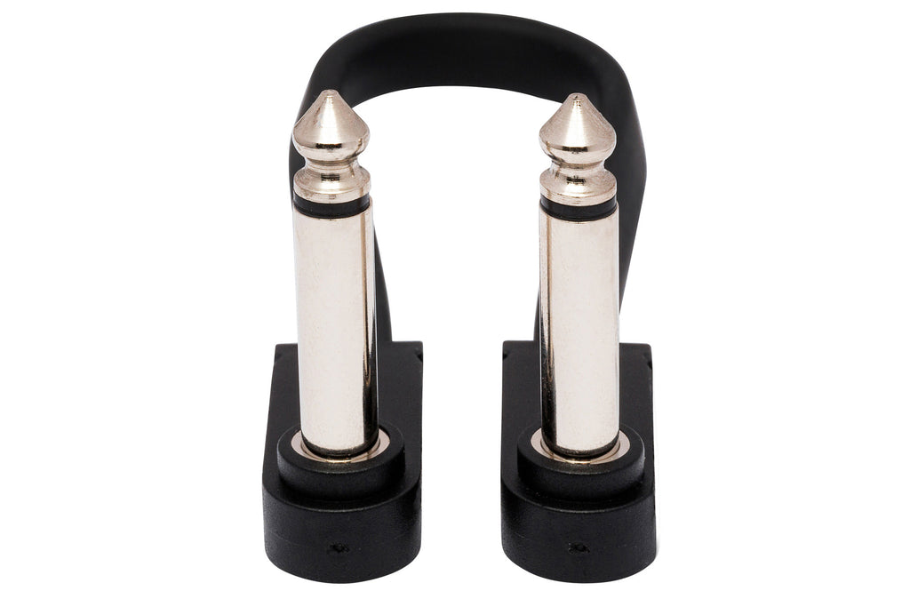 HOSA - Flat Guitar Patch Cable, Molded Low-profile Right-angle to Same, 6 in