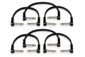 HOSA - Flat Guitar Patch Cable, Molded Low-profile Right-angle to Same, 6 in, 6 pc
