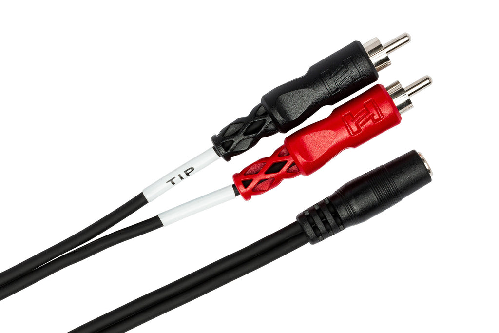 HOSA - Stereo Breakout, 3.5 mm TRSF to Dual RCA, 10 ft