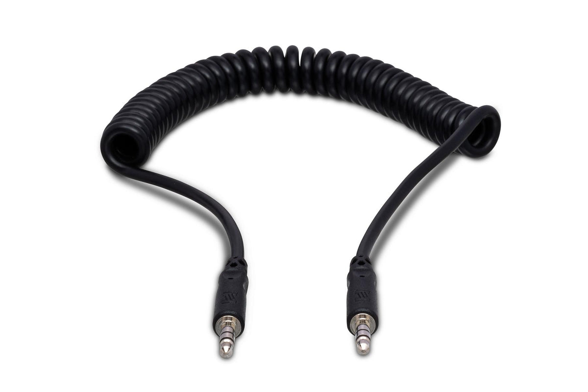HOSA - Stereo Interconnect, 3.5 mm TRS to Right-angle 3.5 mm TRS, 5 ft