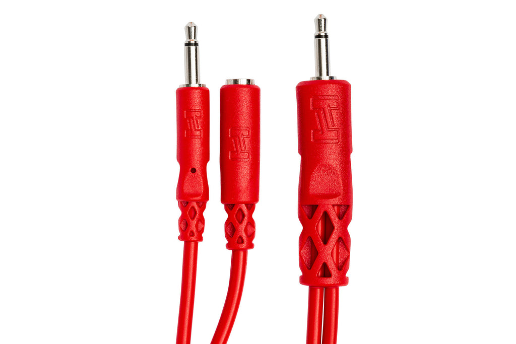 HOSA - Hopscotch Patch Cables, 3.5 mm TS with 3.5 mm TSF Pigtail to 3.5 mm TS, 5 pc, Various Lengths