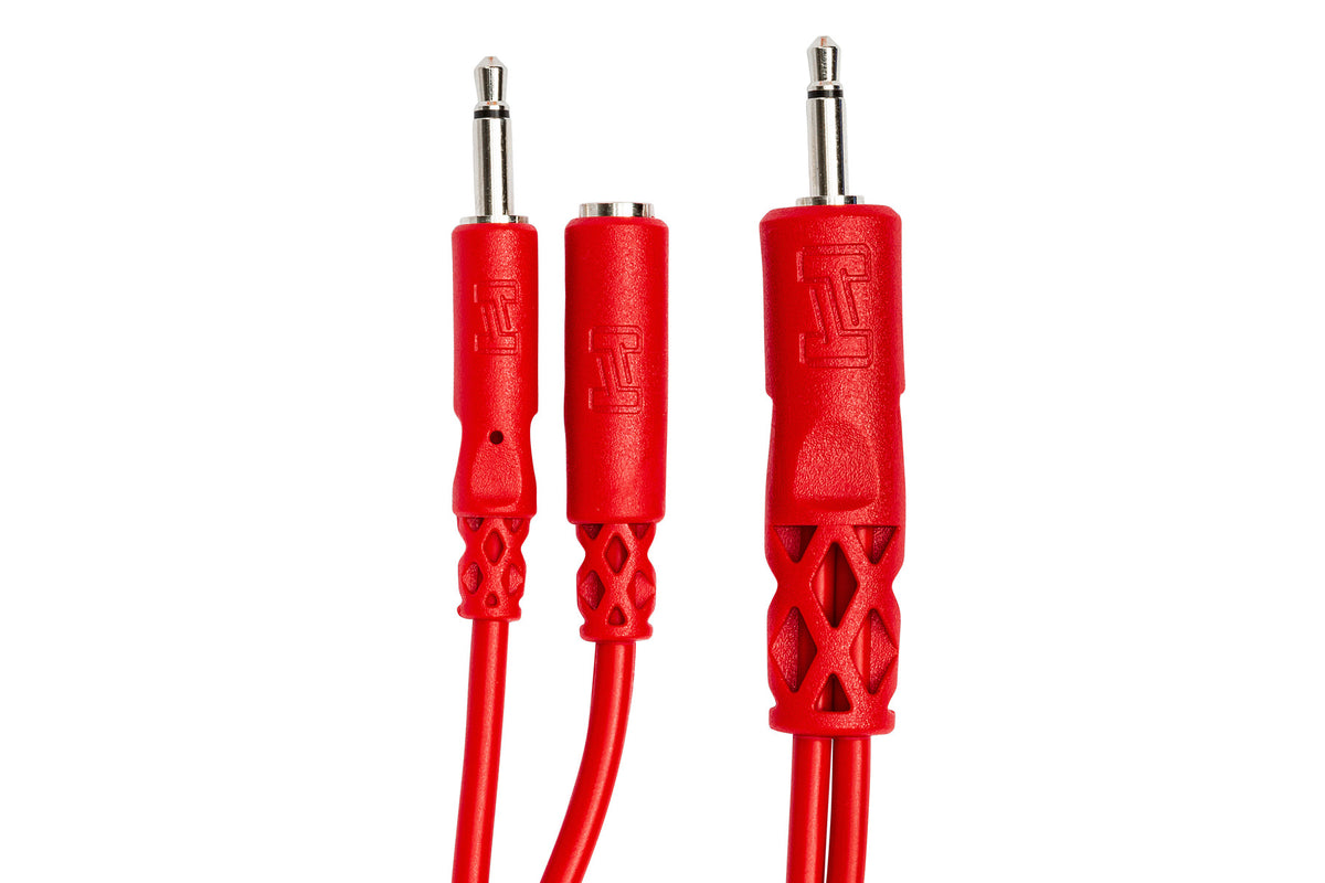 HOSA - Hopscotch Patch Cables, 3.5 mm TS with 3.5 mm TSF Pigtail to 3.5 mm TS, 5 pc, Various Lengths