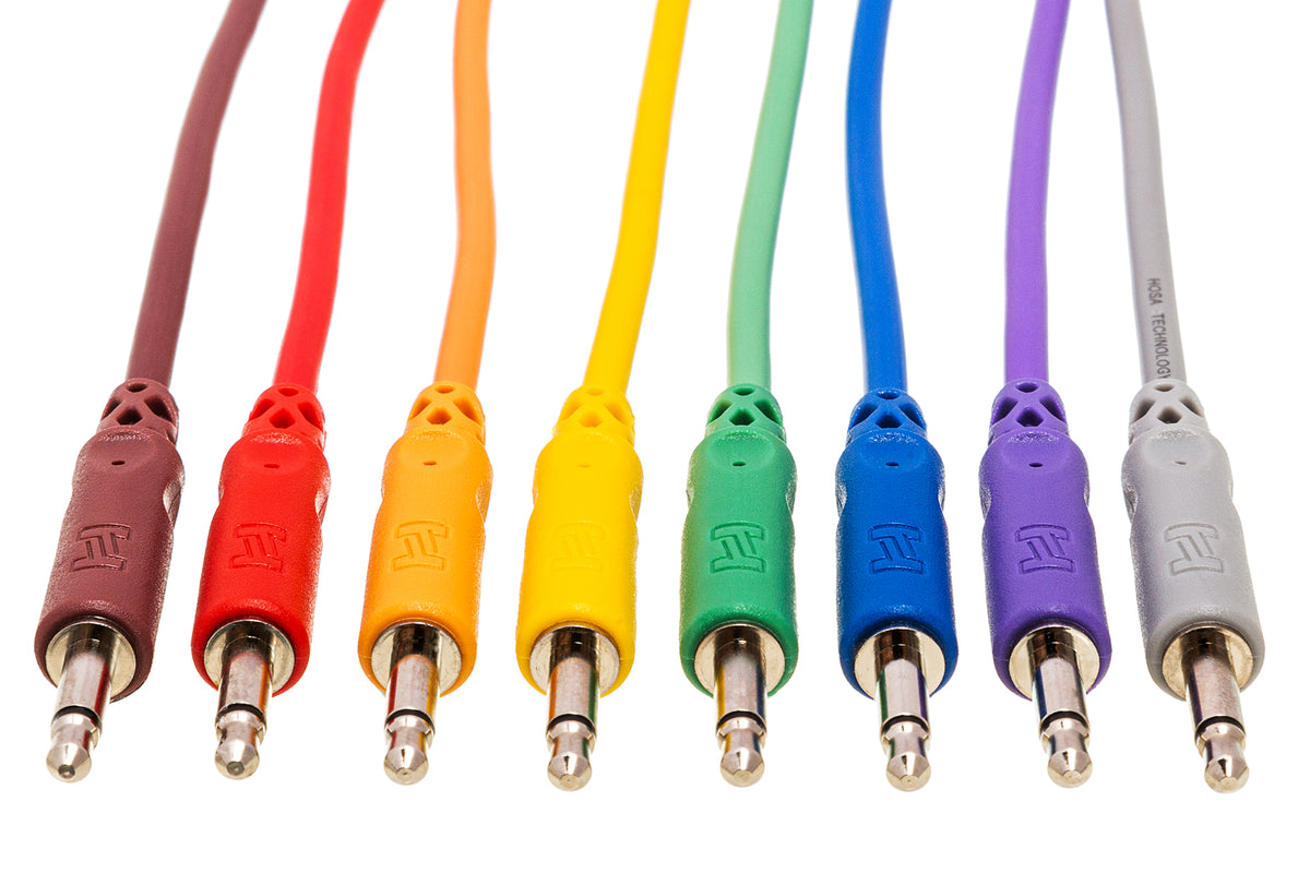HOSA - Unbalanced Patch Cables, 3.5 mm TS to Same, 1.5 ft