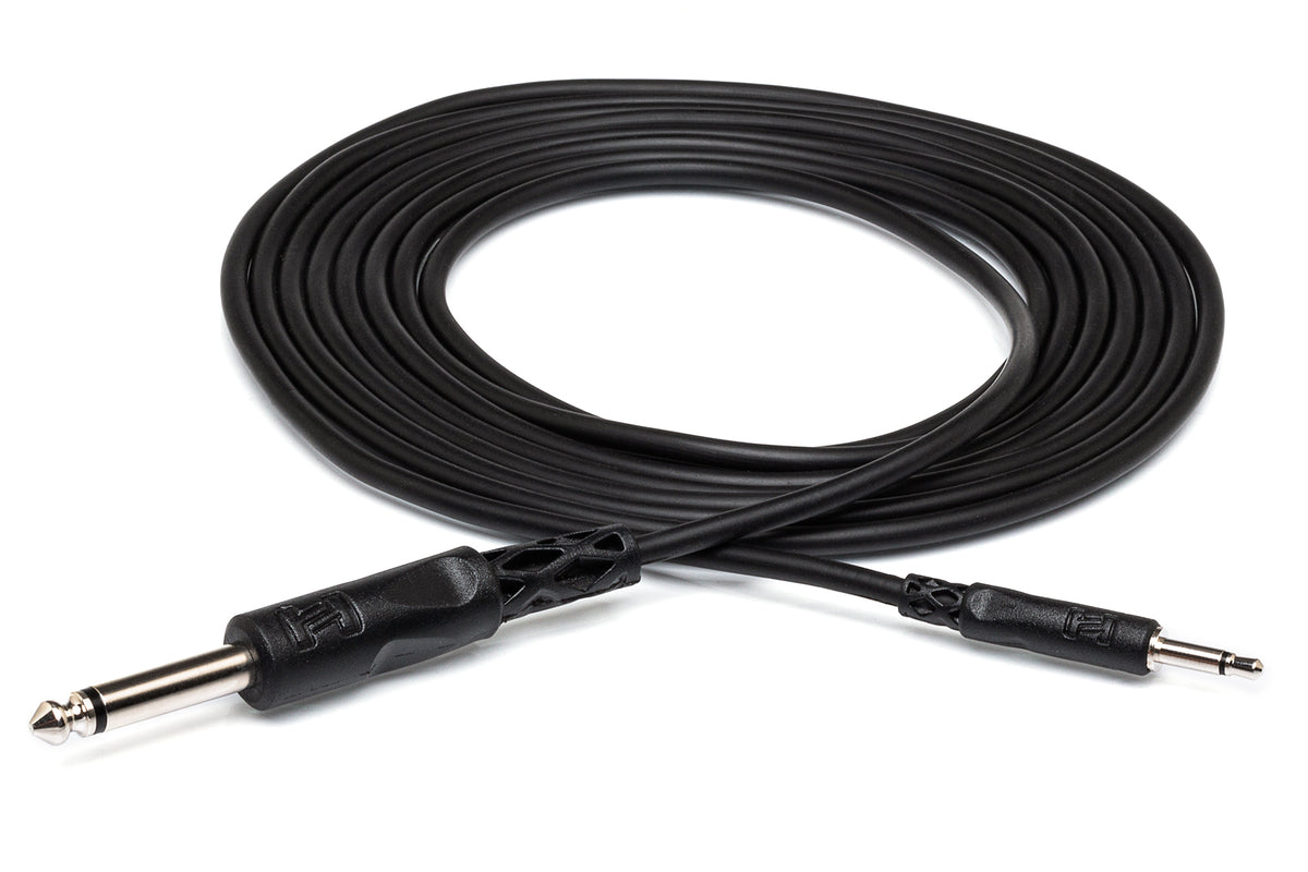 HOSA - Mono Interconnect, 3.5 mm TS to 1/4 in TS, 5 ft