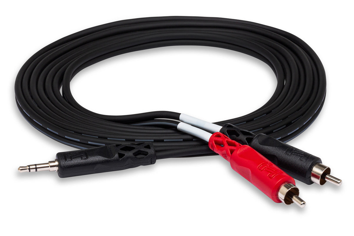 HOSA - Stereo Breakout, 3.5 mm TRS to Dual RCA, 10 ft
