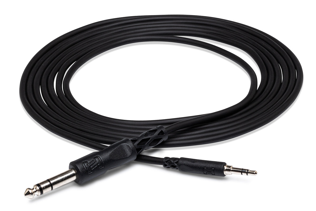 HOSA - Stereo Interconnect, 3.5 mm TRS to 1/4 in TRS, 3 ft