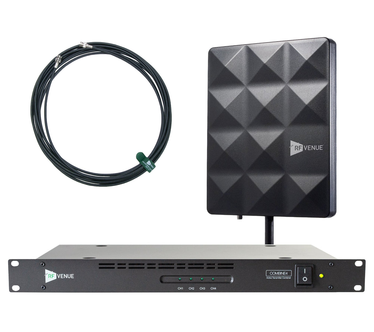 RF Venue 4 Channel IEM Upgrade Pack COMB4CP-STAGE, COMBINE4 In-Ear Monitor Combiner with CP Stage Antenna