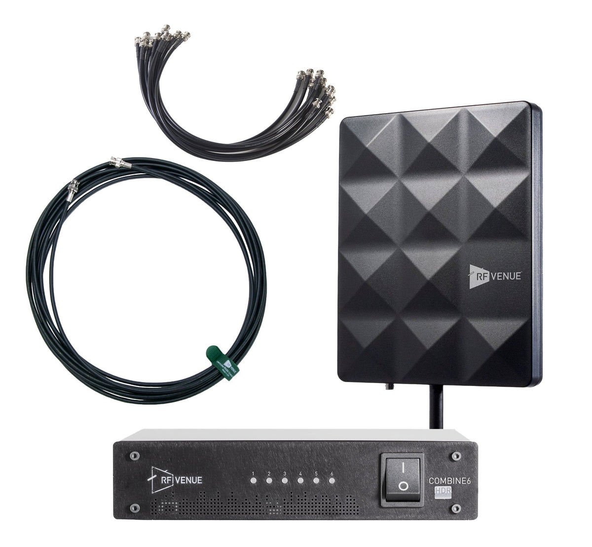 RF Venue 6 Channel IEM Upgrade Pack COMB6CP-STAGE, COMBINE6 HDR In-Ear Monitor Combiner with CP Stage Antenna