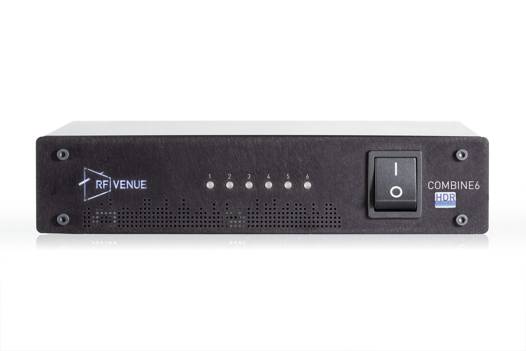 RF Venue COMBINE6 HDR COMBINE6HDR, 6 Channel In-Ear Monitor Transmitter Combiner