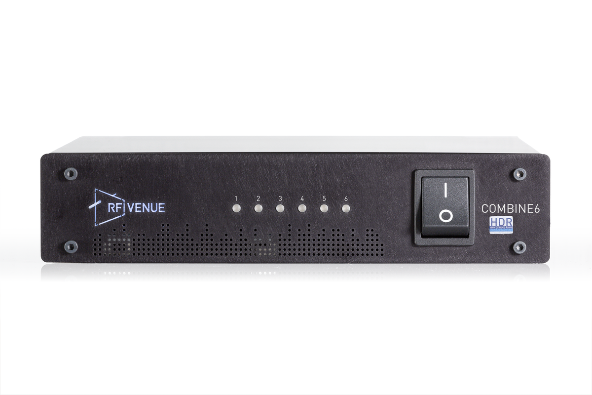 RF Venue COMBINE6 HDR COMBINE6HDR, 6 Channel In-Ear Monitor Transmitter Combiner
