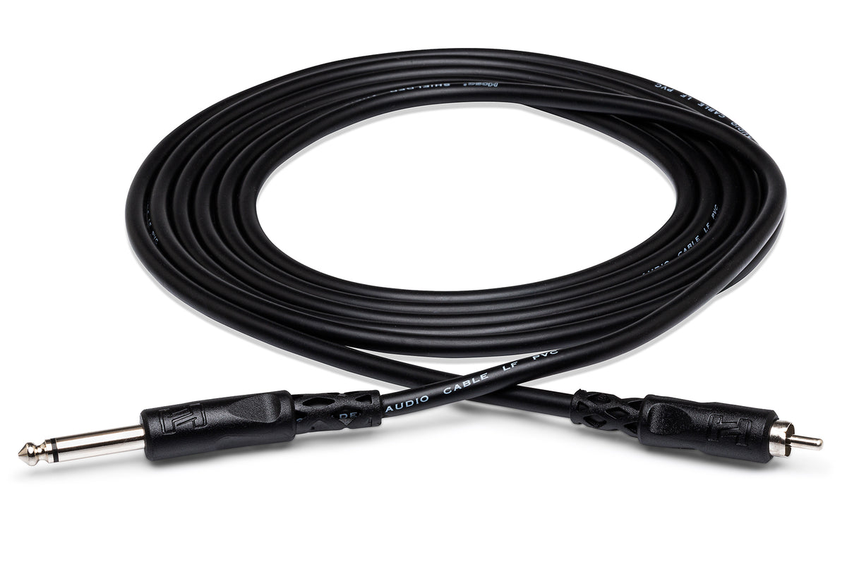 HOSA - Unbalanced Interconnect, 1/4 in TS to RCA, 10 ft