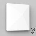 RF Venue CP Architectural CP-ARC, Slim Circularly Polarized In-Ear Monitor Antenna for Wall or Ceiling, White