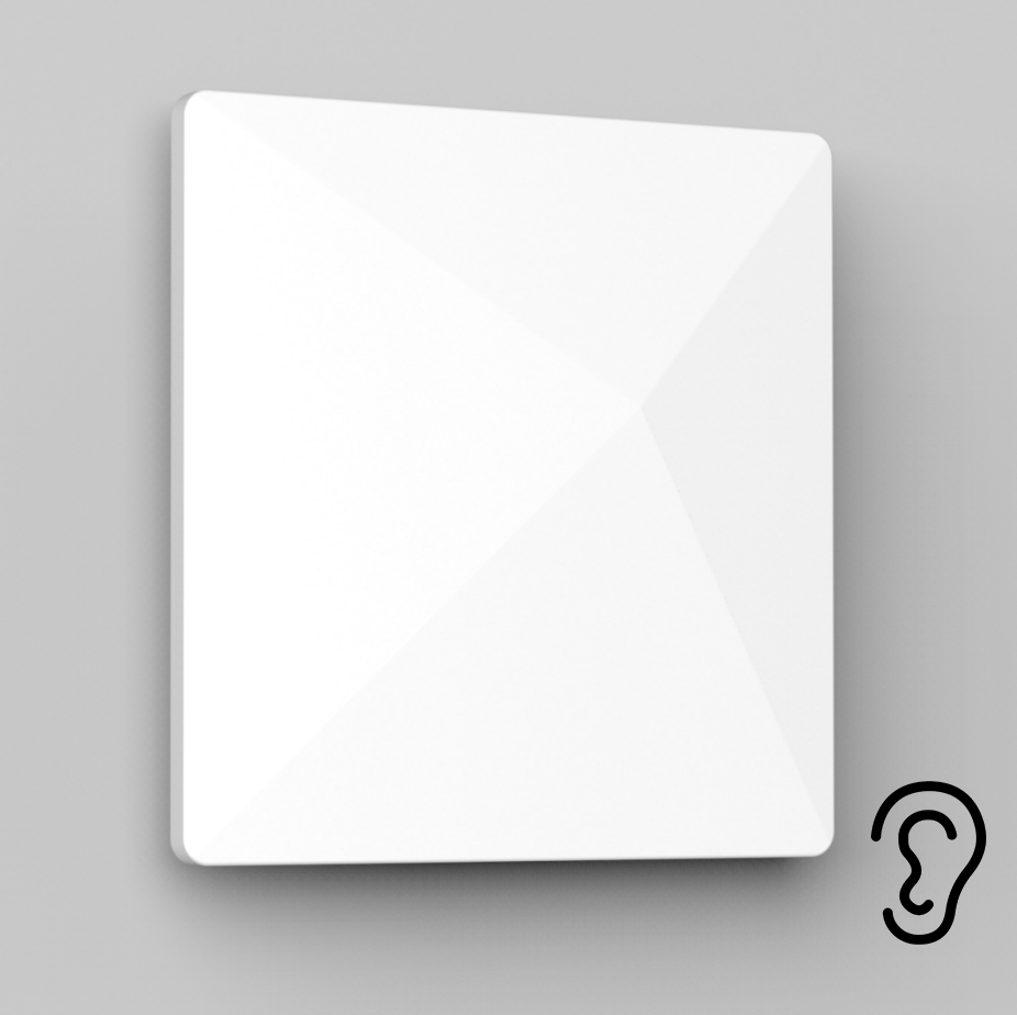 RF Venue CP Architectural CP-ARC, Slim Circularly Polarized In-Ear Monitor Antenna for Wall or Ceiling, White