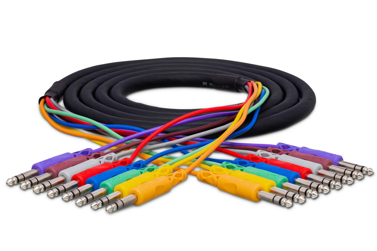 HOSA - Balanced Snake, 1/4 in TRS to Same, 3 m