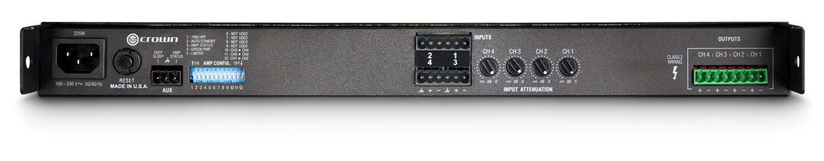 Crown CT475, Four-channel, @ 4Ω 75W Power Amplifier