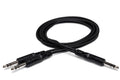 HOSA - Y Cable, 1/4 in TRS to Dual 1/4 in TRS, 3 ft