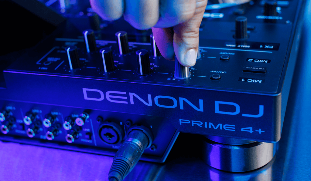 Denon DJ PRIME 4+, 4-Deck Standalone DJ System with 10.1-Inch Touchscreen, Wi-Fi Streaming and Engine DJ