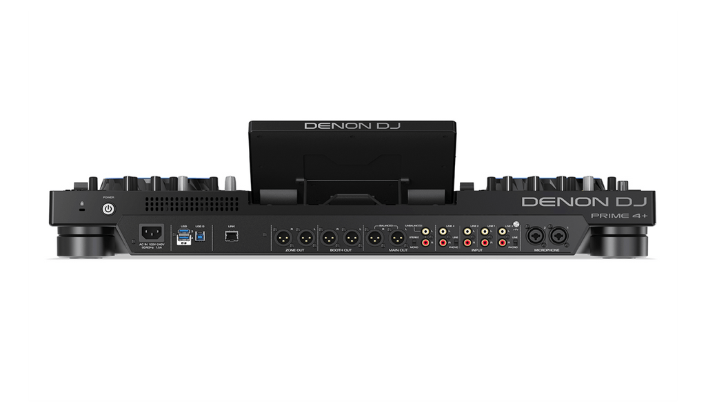 Denon DJ PRIME 4+, 4-Deck Standalone DJ System with 10.1-Inch Touchscreen, Wi-Fi Streaming and Engine DJ