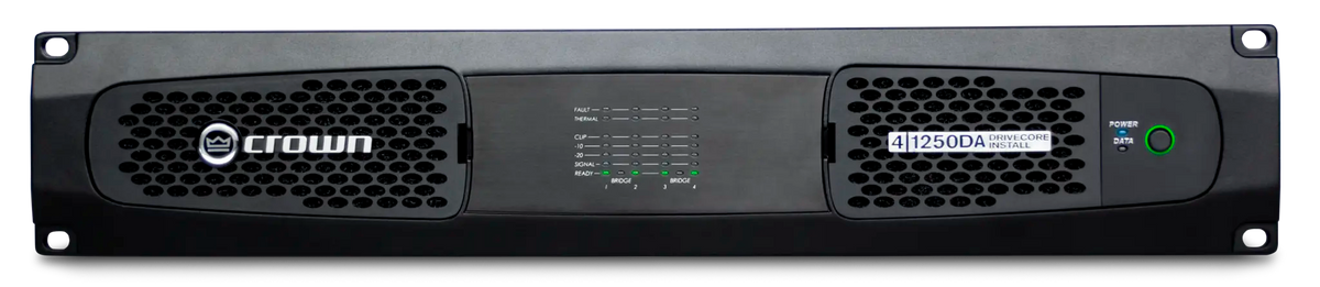 Crown DCI4X1250DA, Four-channel, 1250W @ 4Ω Power Amplifier with Dante™ / AES67 Networked Audio, and 70V/100V / EN 54-16 Compliant for Life Safety Applications
