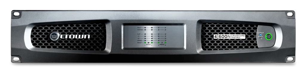 Crown DCI4X600N, Four-channel, 600W @ 4Ω Power Amplifier with BLU Link, 70V/100V / EN 54-16 Compliant for Life Safety Applications