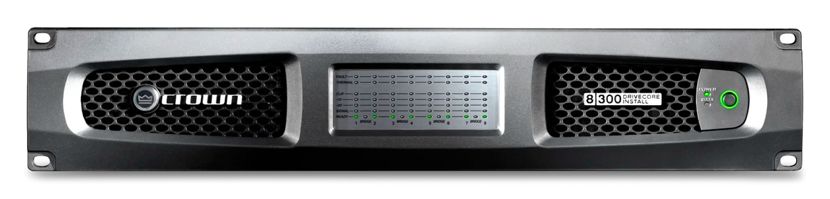Crown DCI8X300, Eight-channel, 300W @ 4Ω Analog Power Amplifier, 70V/100V
