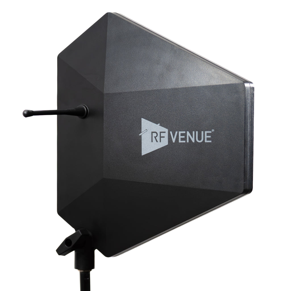 RF Venue Diversity Fin IPX DFIN-IPX, IP44 Weather Resistant Cross Polarized Diversity Antenna for Wireless Microphones, Black