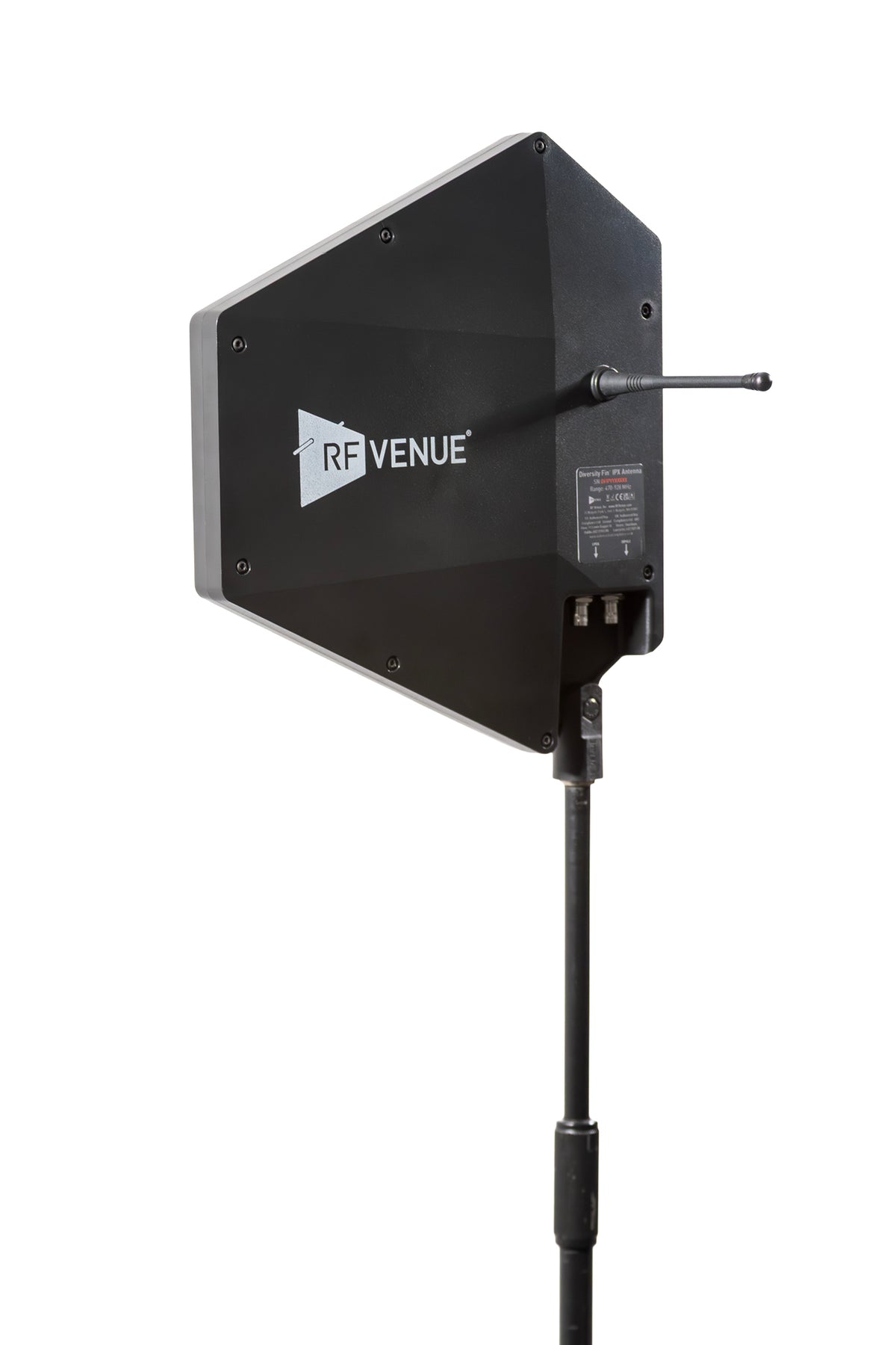 RF Venue Diversity Fin IPX DFIN-IPX, IP44 Weather Resistant Cross Polarized Diversity Antenna for Wireless Microphones, Black