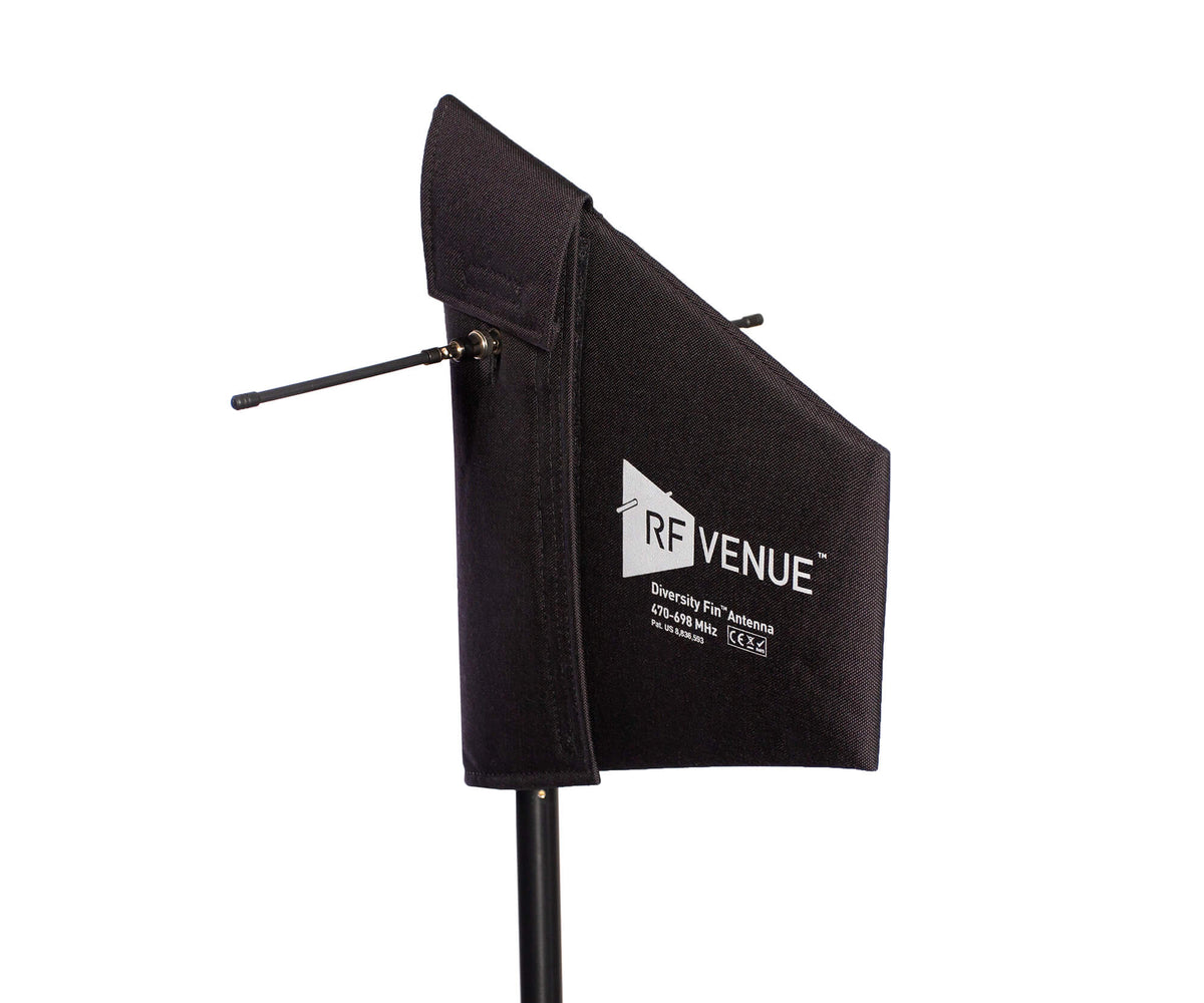 RF Venue Diversity Fin DFIN, Cross Polarized Diversity Antenna for Wireless Microphones, 470 to 928 MHz