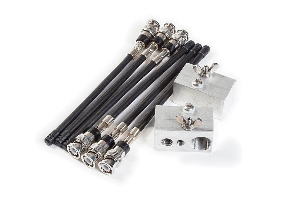 RF Venue Diversity Fin Hardware Kit DFIN-PARTS-KIT, Mounting Blocks and Whip Antennas for Diversity Fin