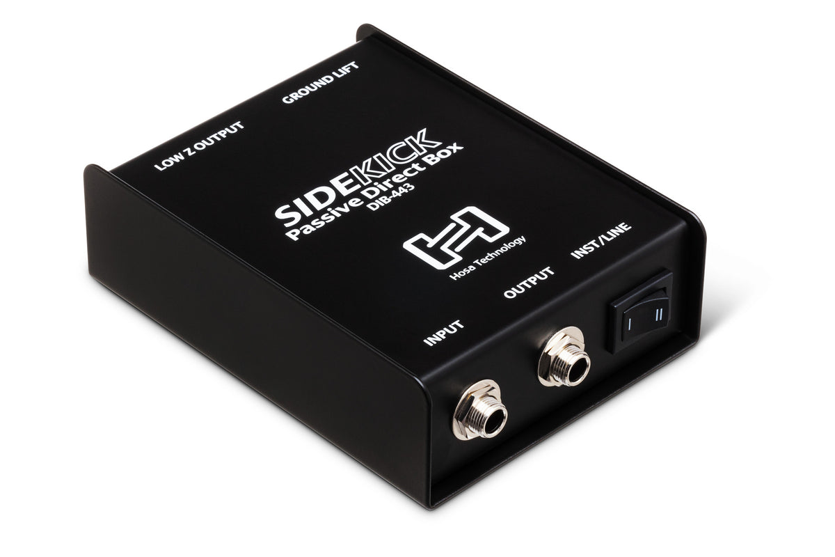 HOSA - Sidekick Passive DI Box, 1/4 in TS to XLR3M