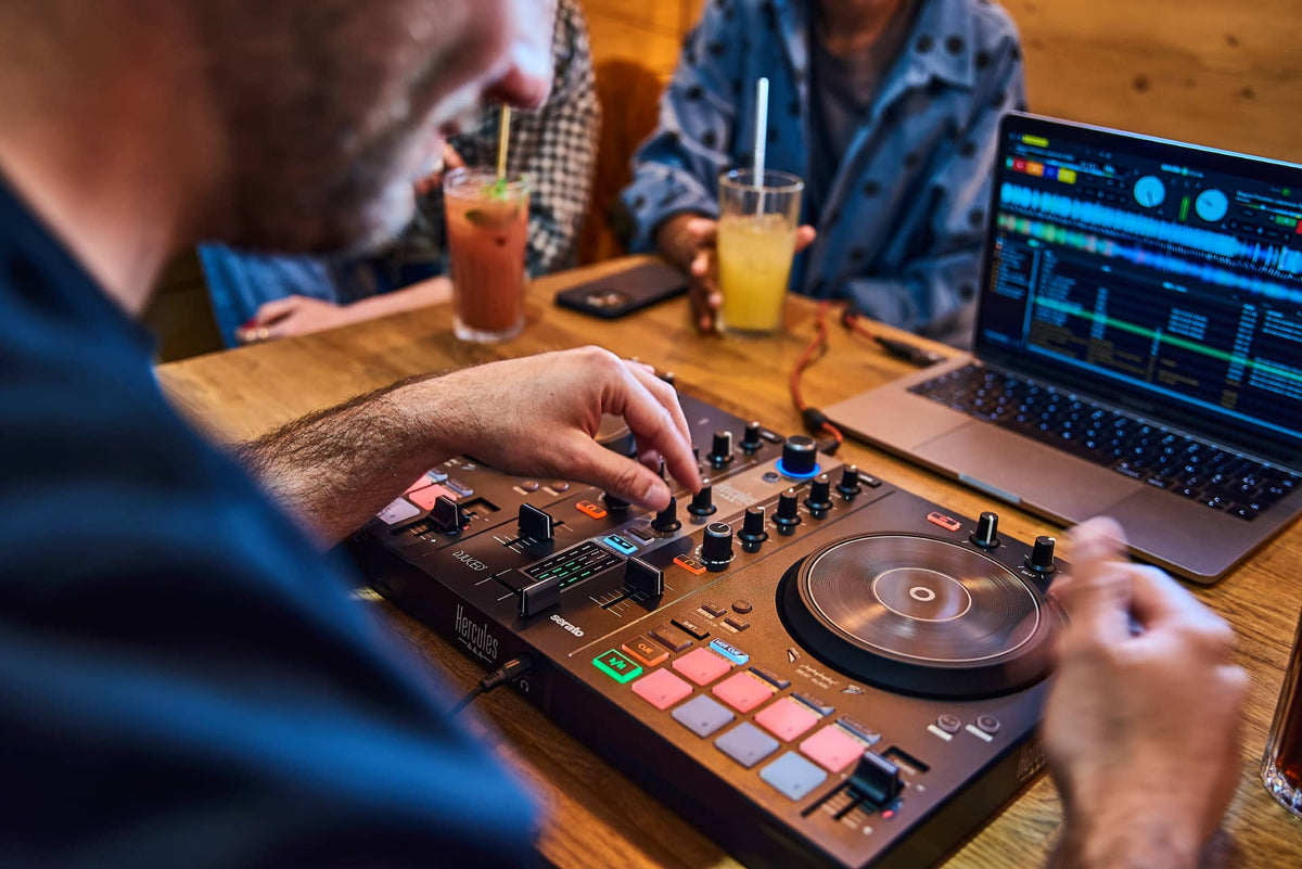Hercules DJ DJControl Inpulse 300 MK2, 2-Deck DJ Controller for Serato DJ and DJUCED with Beatmatch Guide and Intelligent Music Assistant, Black