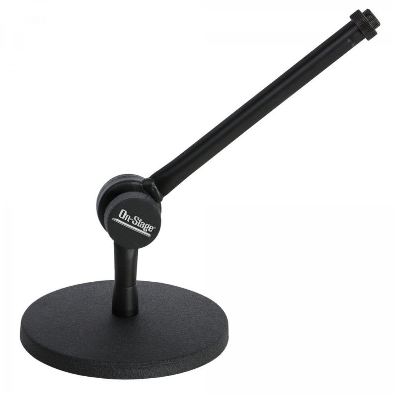 On-Stage DS300B, Posi-Lok Desktop Mic Stand, 7" Boom, Black