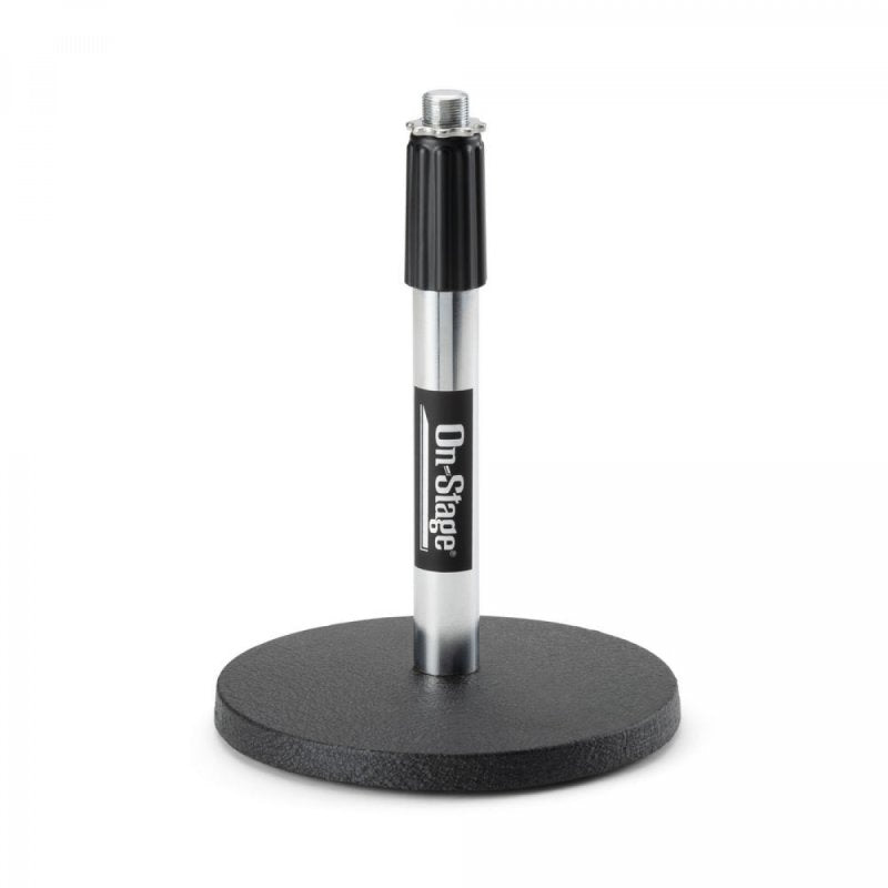 On-Stage DS7200C, Adjustable Desktop Mic Stand, Height 9"-13", Black and Chrome