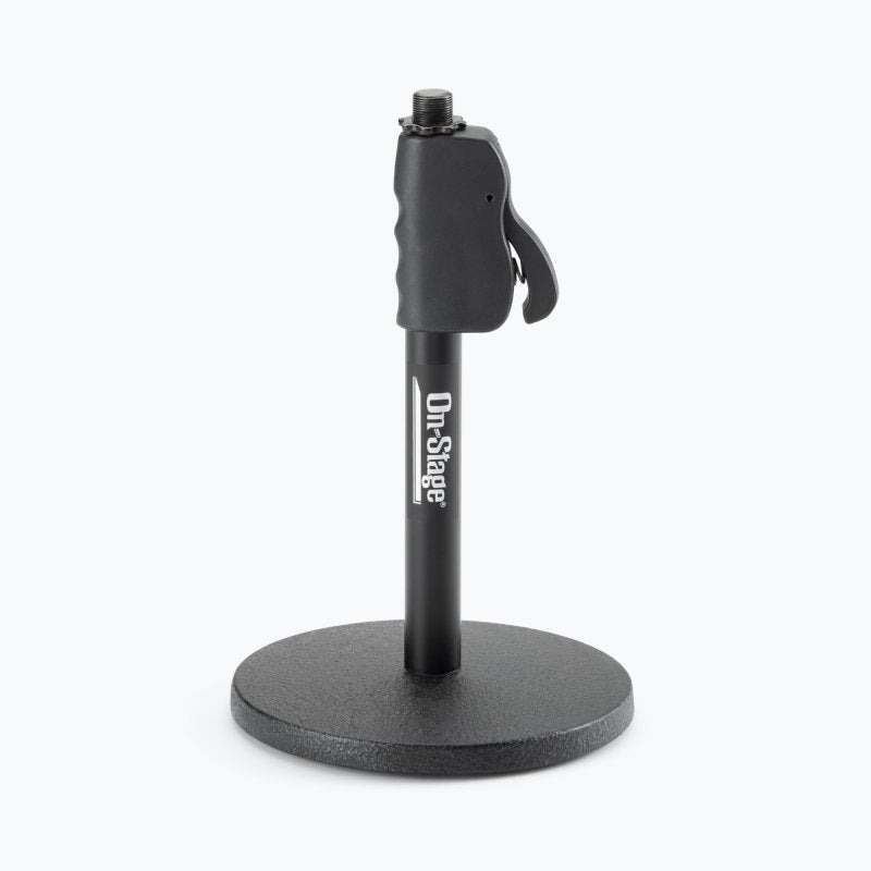 On-Stage DS7200QRB, Quick-Release Desktop Mic Stand, Height 9.5"-16", Black