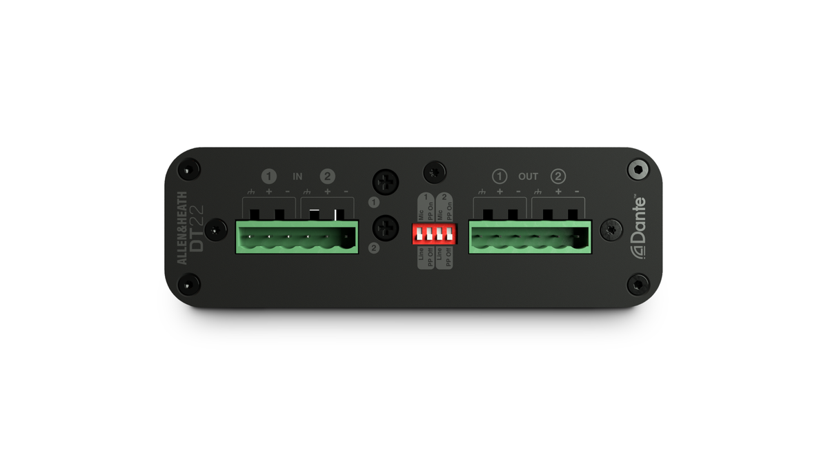 Allen & Heath DT22 2-In/2-Out Dante I/O Expander