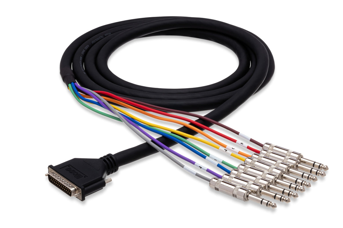 HOSA - Balanced Snake, DB25 to 1/4 in TRS, 3 m