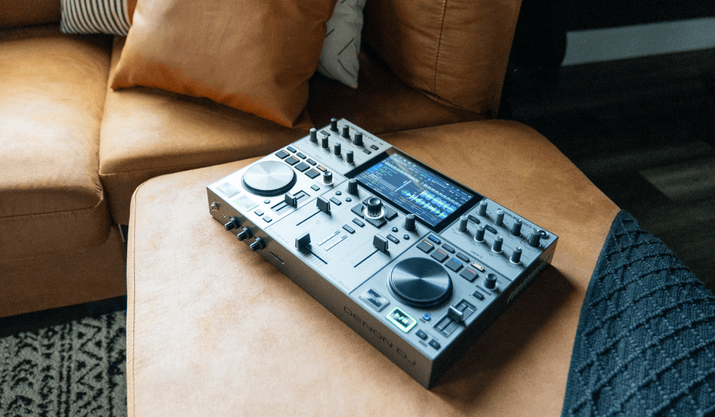 Denon DJ PRIME GO+, 2-Deck Rechargeable Standalone Smart DJ Console with 7-Inch Touchscreen and Engine DJ