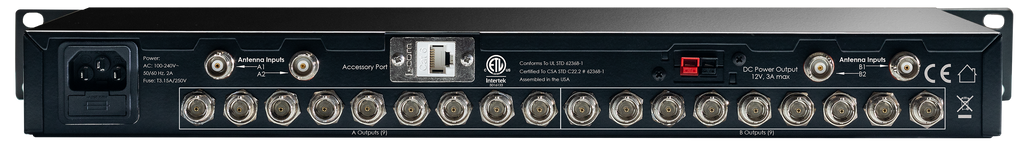 RF Venue DISTRO9 HDR DISTRO9HDR, 9 Channel Multi Zone Antenna Distribution System for Wireless Microphones