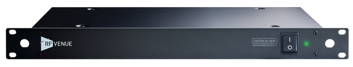 RF Venue DISTRO9 HDR DISTRO9HDR, 9 Channel Multi Zone Antenna Distribution System for Wireless Microphones
