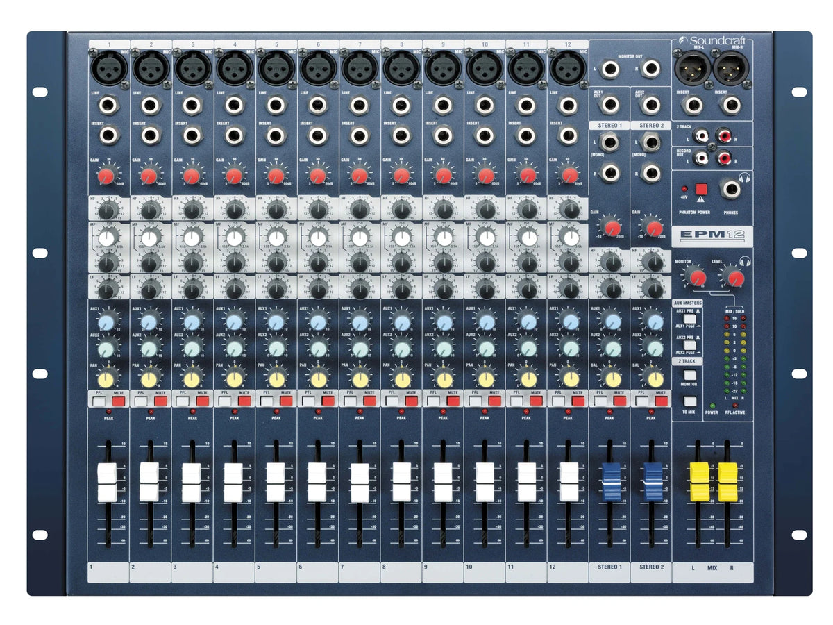 Soundcraft EPM12 Analog Mixing Console with 12 Mono Inputs