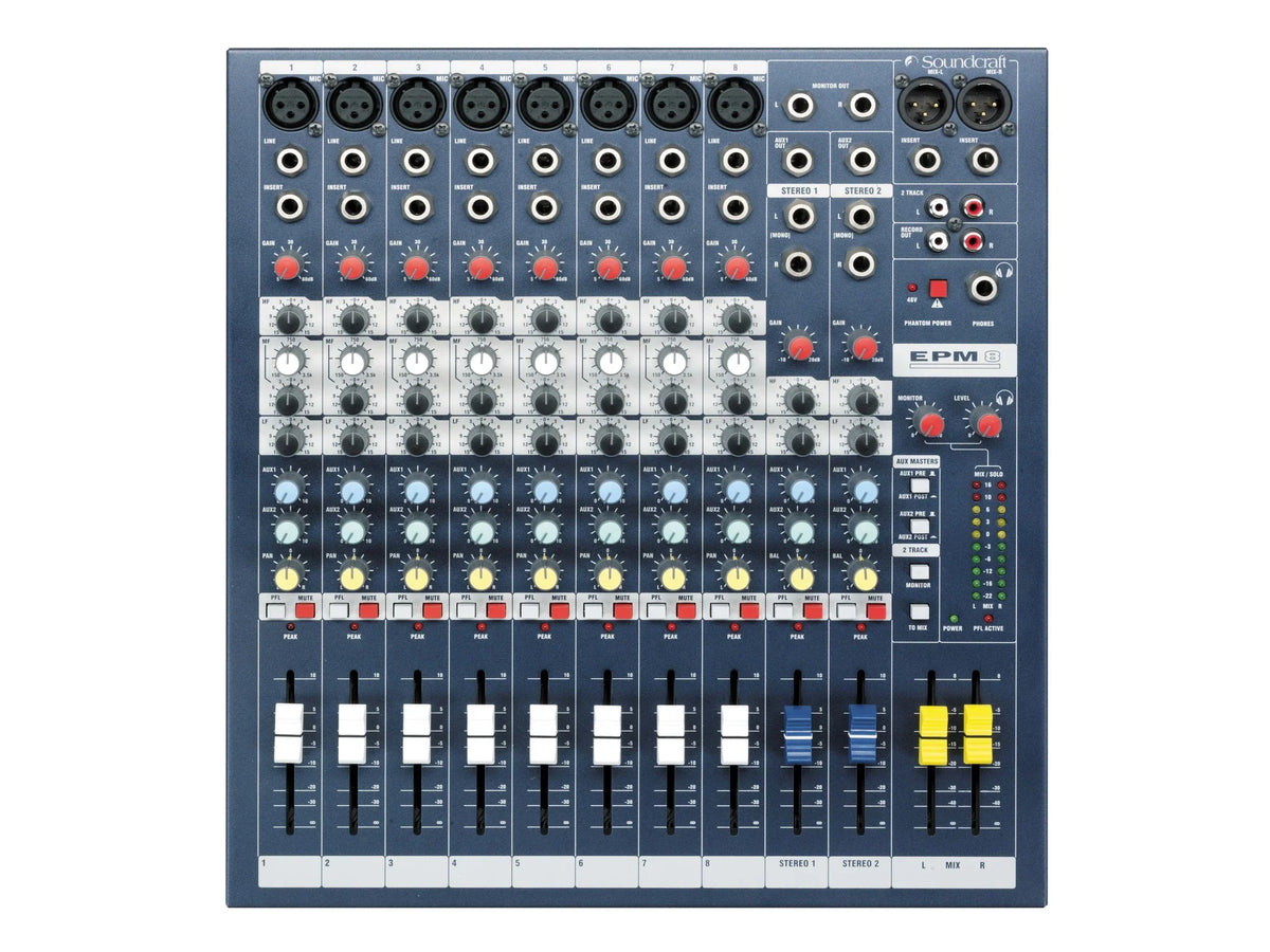 Soundcraft EPM8 Analog Mixing Console with 8 Mono Inputs