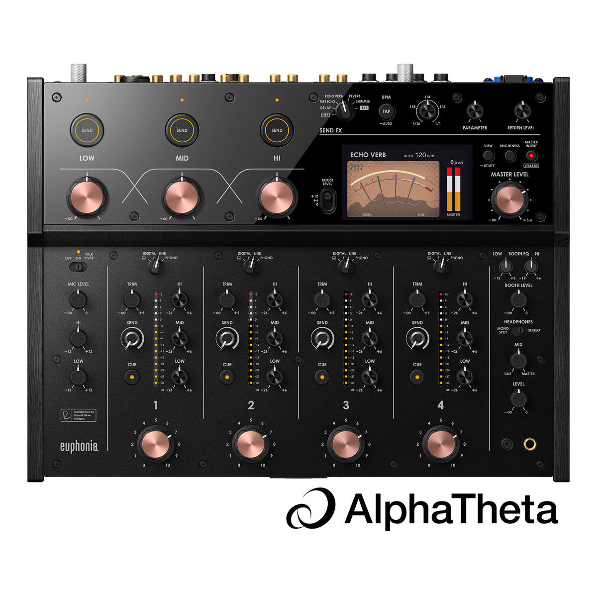 Pioneer DJ - AlphaTheta Euphonia, Professional 4-channel rotary mixer