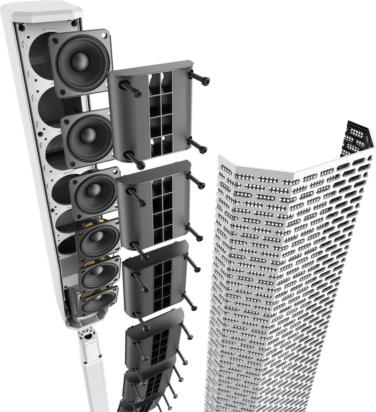 Electro-Voice EVOLVE 30M 1000W Portable Column PA System (White)