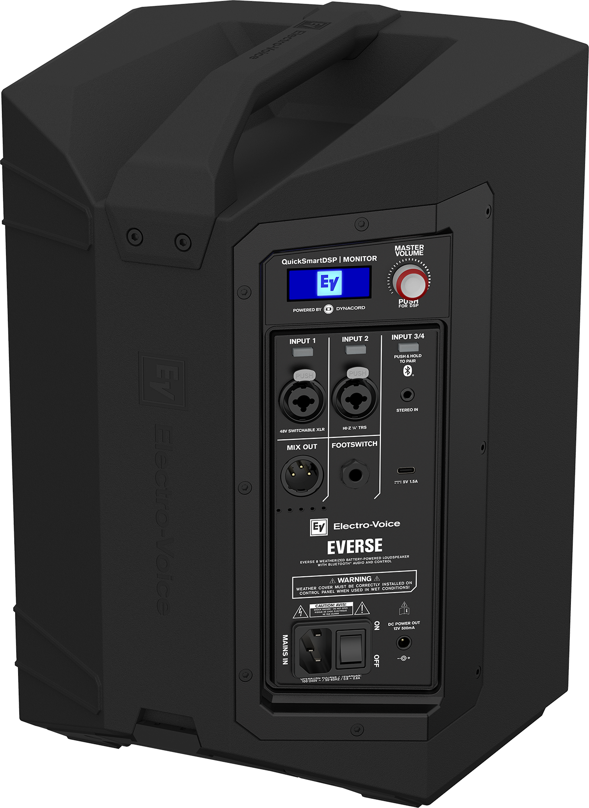 Electro-Voice EVERSE 8 Weatherized 8-inch 400W Battery-Powered Loudspeaker (Black)