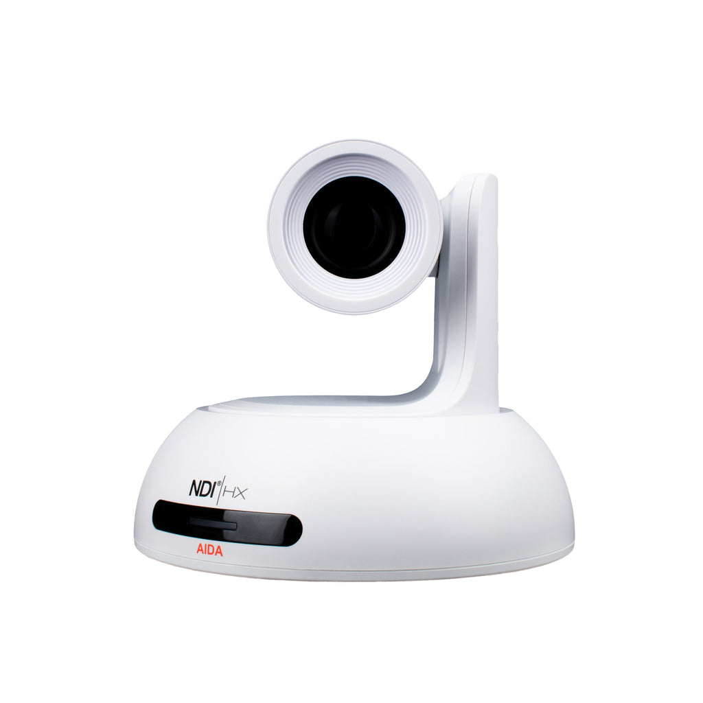 AIDA PTZ-NDI3-X20W, Broadcast/Conference NDI®|HX3 120fps FHD NDI/IP/SRT/SDI/HDMI PTZ Camera 20X Zoom Auto-Tracking White
